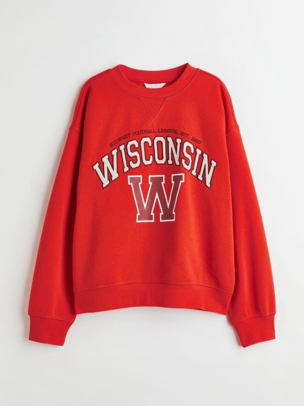 H&M Wisconsin Embroidered University Sweatshirt